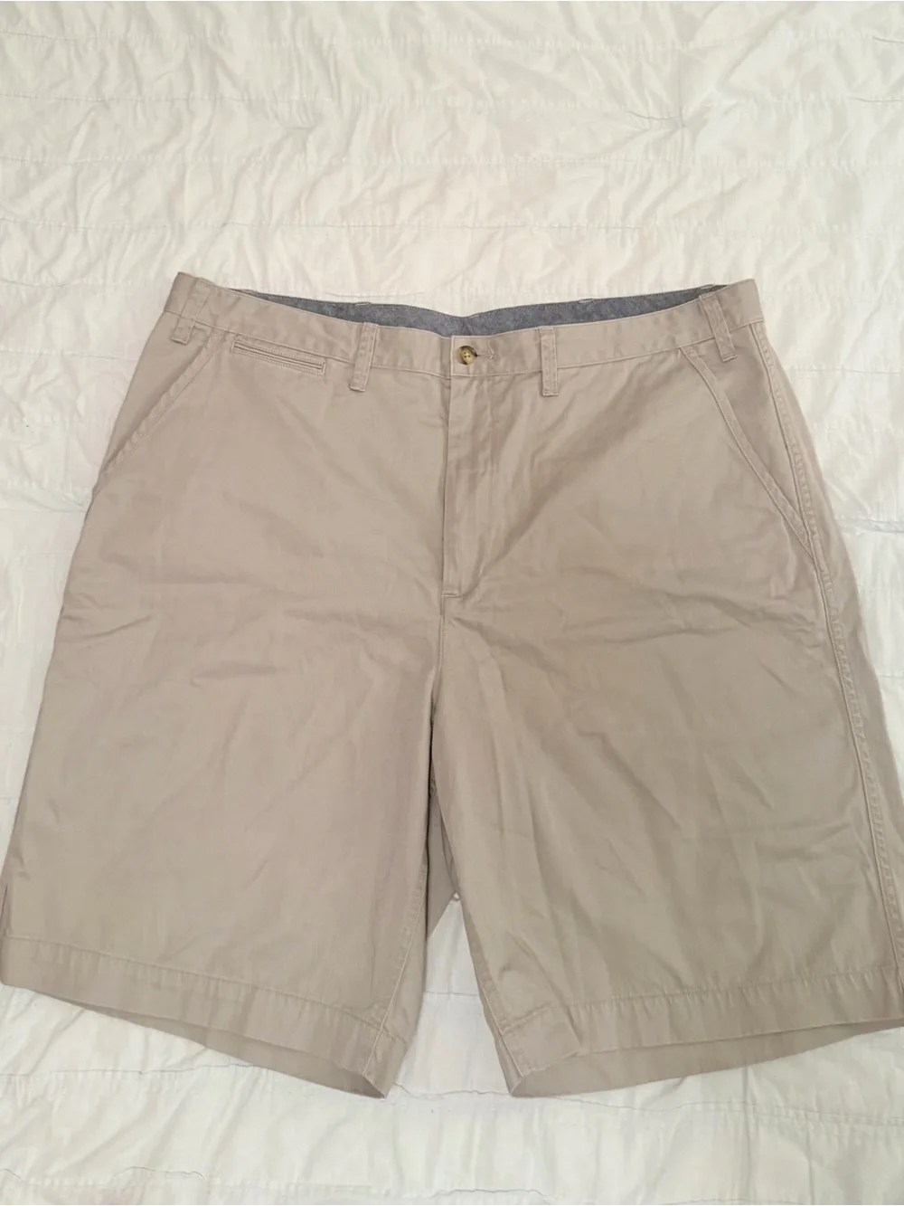 Ralph Lauren Men's Tan Flat-Front Cotton Chino Shorts